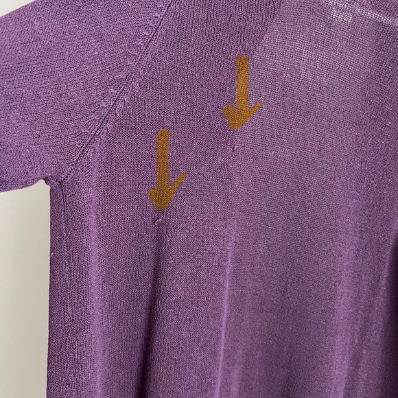 Coldwater Creek Purple Cardigan Sweater Open Front Jewel Tone Coastal Women’s XL - Picture 6 of 9